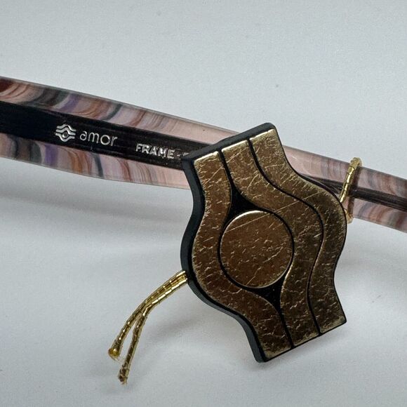 Vtg Sol Amor Sunglasses Frame Multicolor Frame Only Wrap Around H404 - Picture 6 of 8